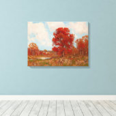 秋風景（秋の田園風景） （赤木） キャンバスプリント (インサイチュ (ウッドフロア))