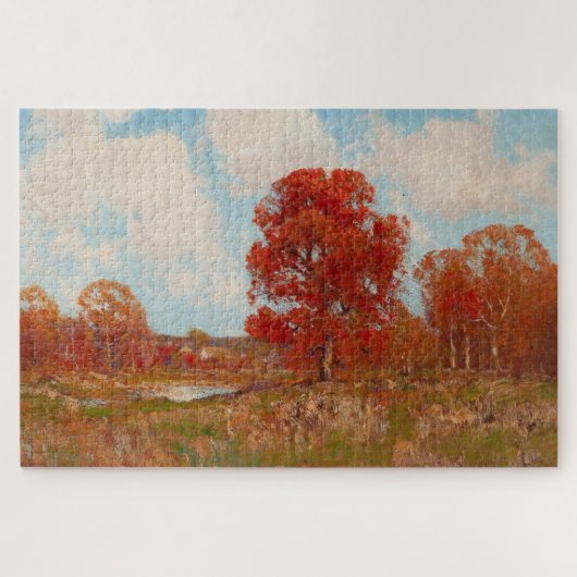 秋風景(秋の田園風景) (赤木) ジグソーパズル (横)