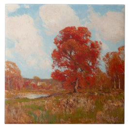 秋風景（秋の田園風景） （赤木） タイル