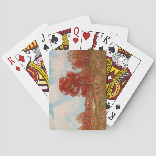 秋風景（秋の田園風景） （赤木） トランプ (裏面)