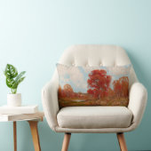 秋風景（秋の田園風景） （赤木） ランバークッション (椅子)