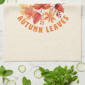 秋風、紅葉-お洒落秋葉 キッチンタオル (折り畳み)