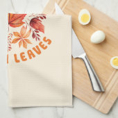 秋風、紅葉-お洒落秋葉 キッチンタオル (四つ折り)