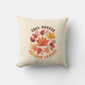 秋風、紅葉-お洒落秋葉 クッション (正面)