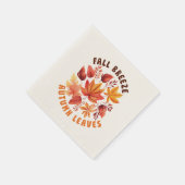 秋風、紅葉-お洒落秋葉 スタンダードカクテルナプキン (角)