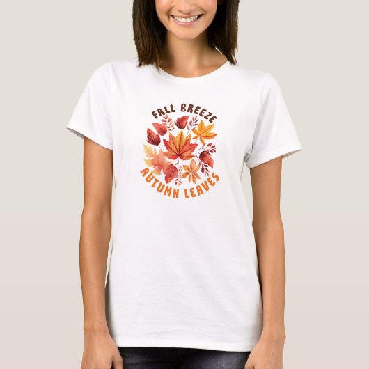 秋風、紅葉-お洒落秋葉 Tシャツ (正面)