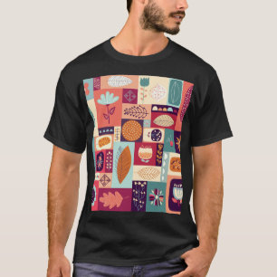 秋飾りヴィンテージ背景画 Tシャツ