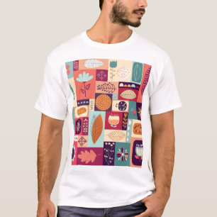 秋飾りヴィンテージ背景画 Tシャツ