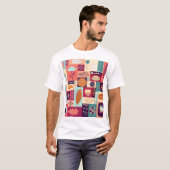 秋飾りヴィンテージ背景画 Tシャツ (正面フル)