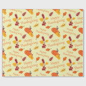 秋饗宴かぼちゃと紅葉感謝祭 ラッピングペーパー (フラット)