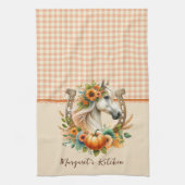 秋馬 キッチンタオル (縦)