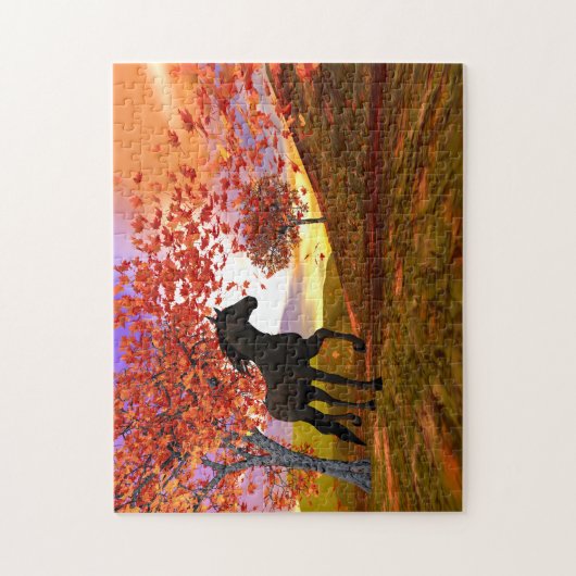 秋馬 ジグソーパズル (縦)