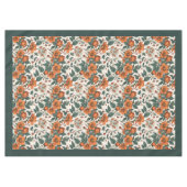 秋魅力的のテラコッタ白い花セージ テーブルクロス (正面(横))