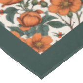 秋魅力的のテラコッタ白い花セージ テーブルクロス (アングル)