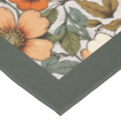 秋魅力的のテラコッタ白い花セージ テーブルクロス (アングル)