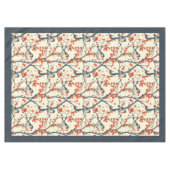 秋魅力的の花鳥付きテーブルクロス テーブルクロス (正面(横))