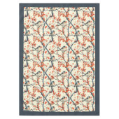 秋魅力的の花鳥付きテーブルクロス テーブルクロス (正面)