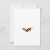 秋魅力的ブルゴーニュひま結婚わ花 出欠カード (裏面)