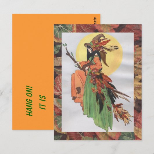 秋魔女 ポストカード (正面/裏面)