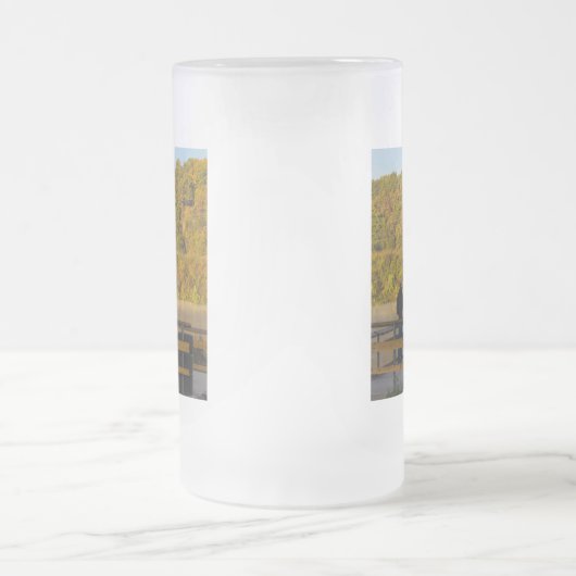 秋魚釣りレイクスプリングフィールド フロストグラスビールジョッキ (中央)