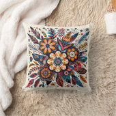 秋鮮やかのフローラ爆発 クッション (ブランケット)