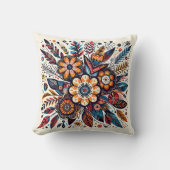 秋鮮やかのフローラ爆発 クッション (正面)