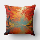 秋鮮やかの森川 クッション (正面)