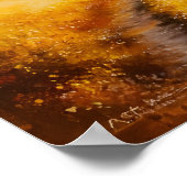 秋鮮やかの森絵を描-秋風景 ポスター (角)