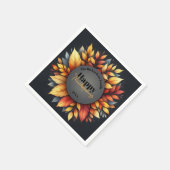 秋鮮やかの紅葉感謝祭 スタンダードカクテルナプキン (角)