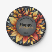 秋鮮やかの紅葉感謝祭 ペーパープレート (正面)