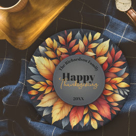 秋鮮やかの紅葉感謝祭 ペーパープレート