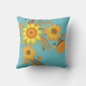 秋鮮やかの花柄 クッション (裏面)