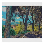 秋鮮やか林 ポスター (正面)