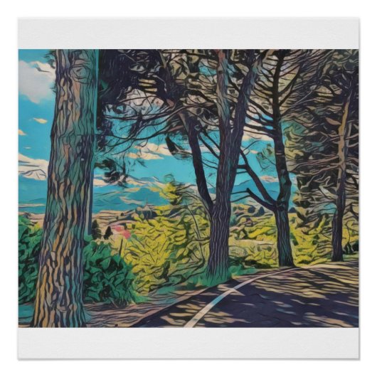 秋鮮やか林 ポスター (正面)