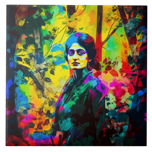 秋鮮やか美しい タイル (正面)