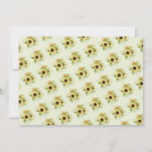 秋黄色ひまわりフローラ赤ちゃんシャワー 招待状 (裏面)