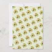秋黄色ひまわりフローラ赤ちゃんシャワー 招待状 (裏面)