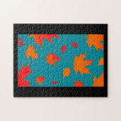 秋黄金の葉オレンジの空気の中 ジグソーパズル (横)