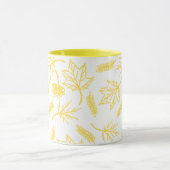 秋黄離れ色のアウトライン2トーンマグカップ マグカップ (中央)