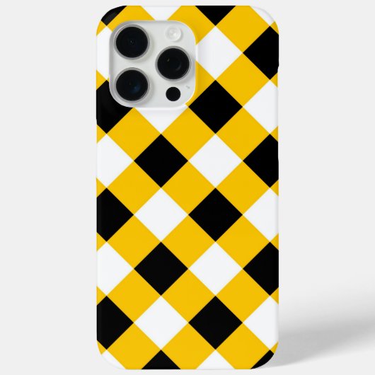 秋黒黄白の格子模様 Case-Mate iPhoneケース (裏面)