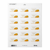 秋2カボチャのラベル ラベル (フルシート)