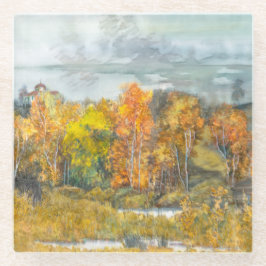 秋300 ガラスコースター