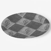 秋4コーナーズグレートーンディナープレート ペーパープレート (アングル)