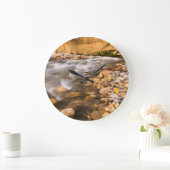 秋4時のヴァージン川の狭み ラージ壁時計 (ホーム)