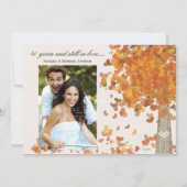 秋40周年記念写真 彫刻イニシャル ツリー 招待状 (裏面)