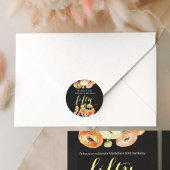 秋50回誕生会オレンジブロッサム ラウンドシール