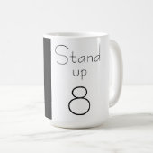 秋7タイムズスタンドアップ8マやる気を起こさせるグ コーヒーマグカップ (正面右)