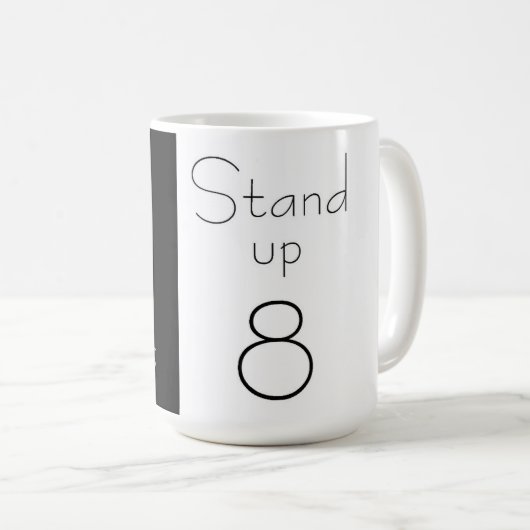 秋7タイムズスタンドアップ8マやる気を起こさせるグ コーヒーマグカップ (正面右)