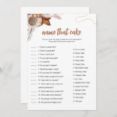 秋 | そのケーキの名前ブライダルシャワーゲーム 招待状 (正面/裏面)