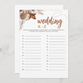 秋 | の結婚A-Zブライダルシャワー 招待状 (正面/裏面)